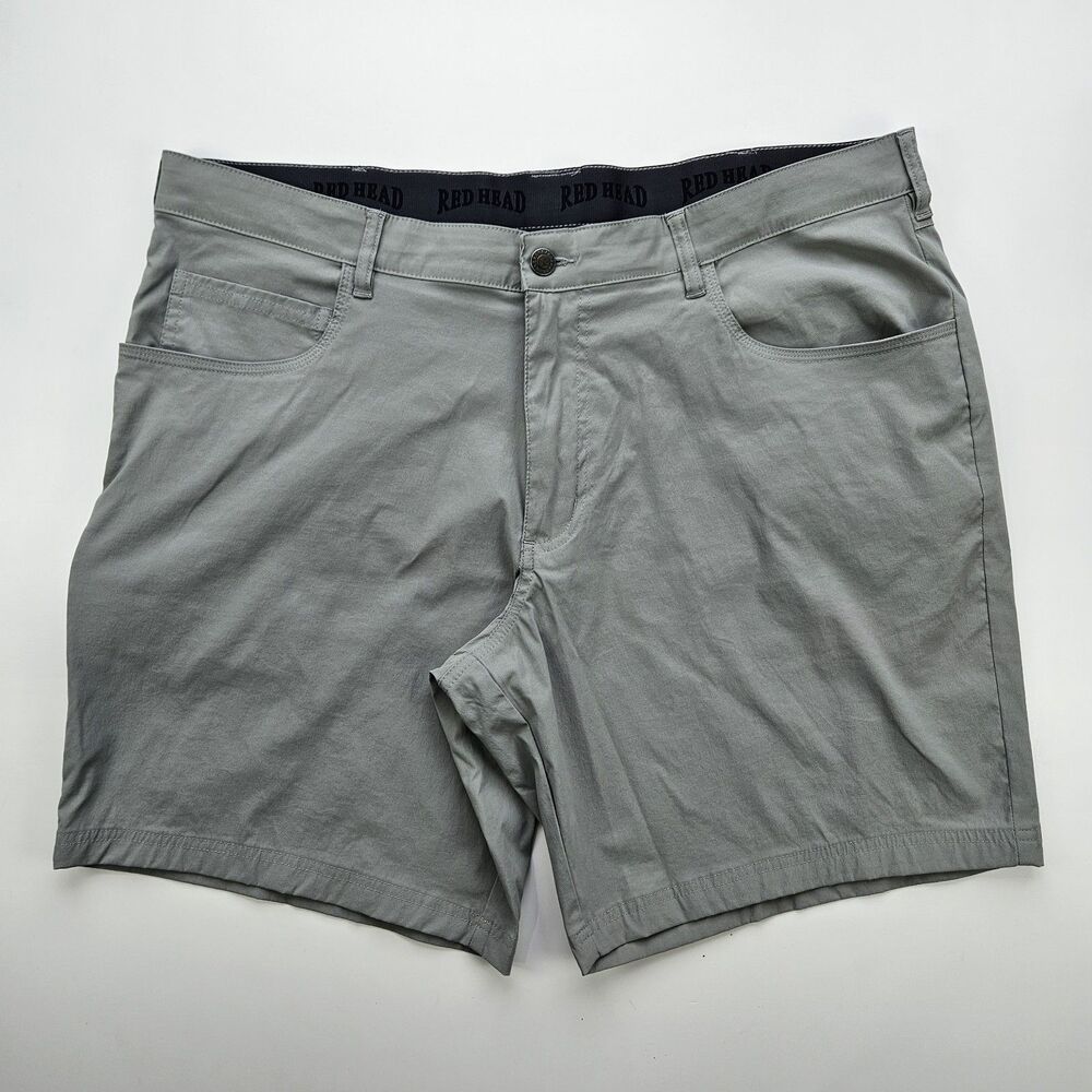 RedHead Shorts Mens Gray 5 Pocket Outdoor Hiking Fishing Cargo Chino Size 40